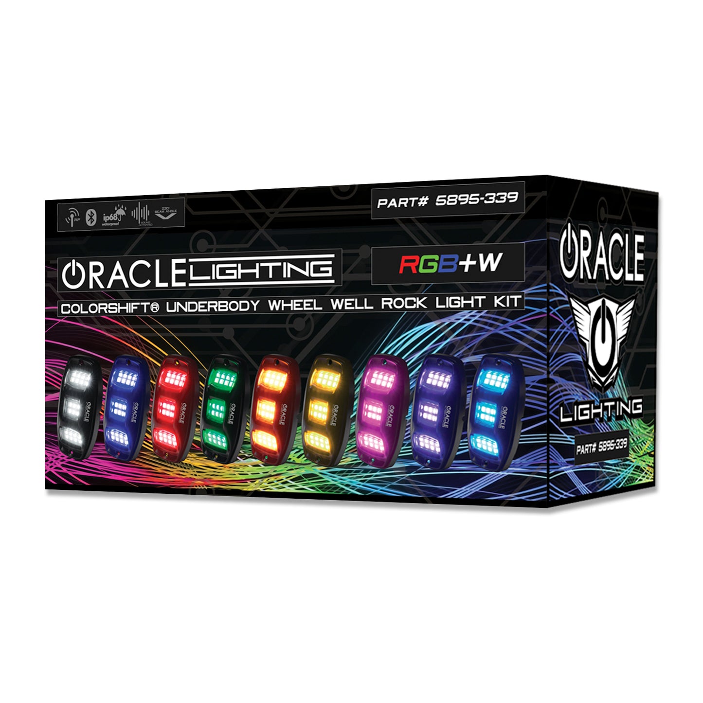 Oracle Lighting - ORACLE Lighting ColorSHIFT RGB+W Underbody Wheel Well Rock Light Kit (4 PCS) - 5895-339