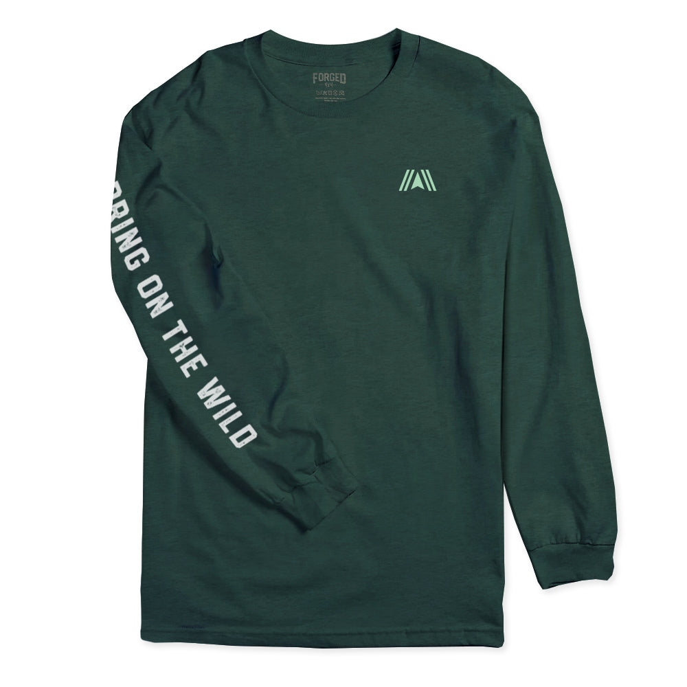 Pee Outside LS T-Shirt Forest Green