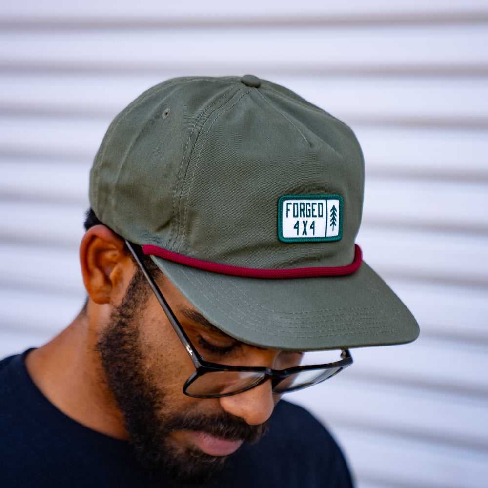 Block Tree Unstructured 5-Panel Rope Hat