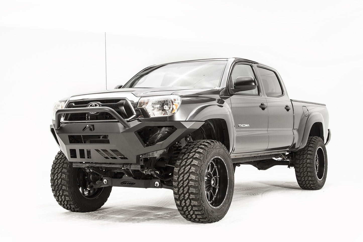 Fab Fours - Vengeance Front Bumper; 2 Stage Black Powder Coated; w/Pre-Runner Grill Guard; - TT12-D1652-1