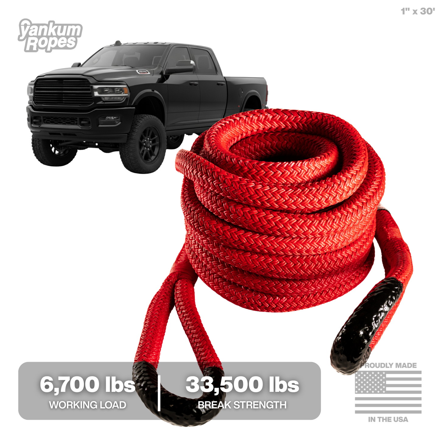 1" Kinetic Recovery Rope "Rattler"