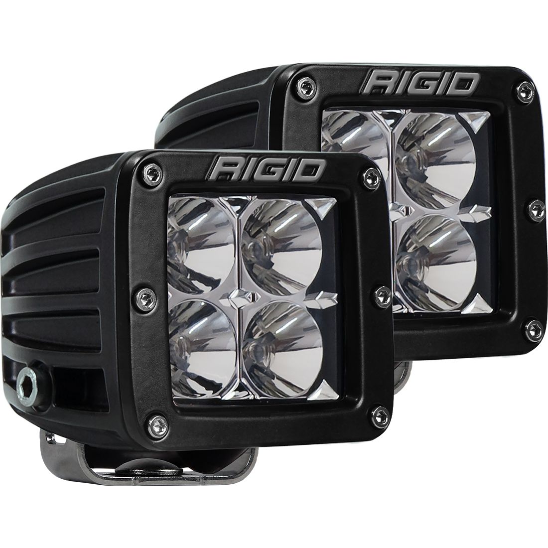RIGID Industries - D-Series PRO LED Light, Flood Optic, Surface Mount, Pair - 202113