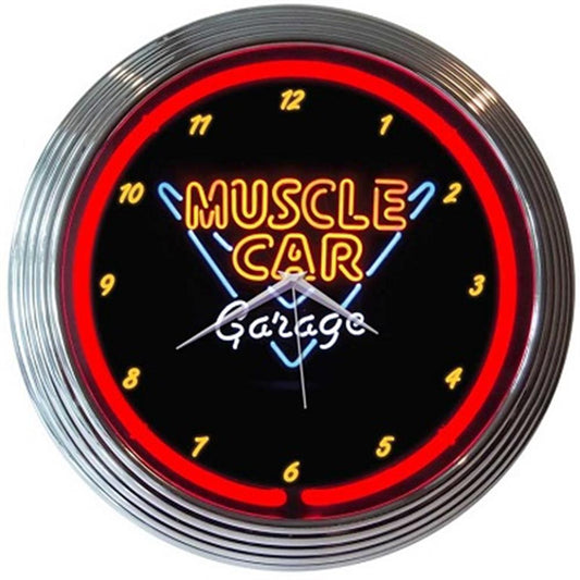 Neonetics Muscle Car Garage Neon Clock 15"