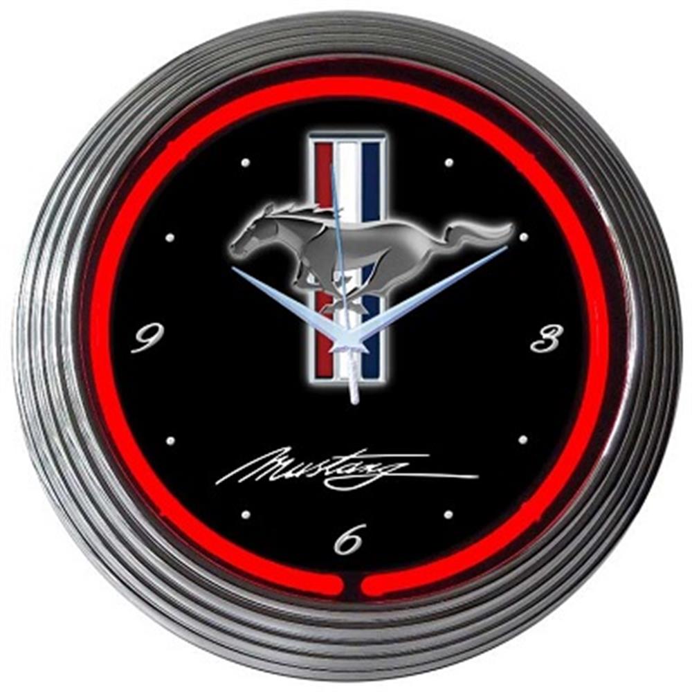 Neonetics Ford Mustang Neon Clock 15"