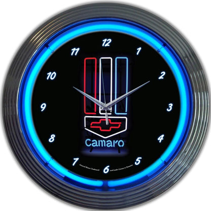 Neonetics Camaro Red, White and Blue Neon Clock 15"