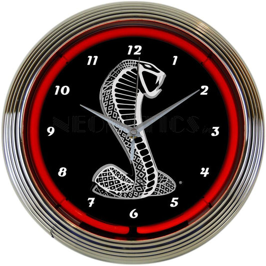 Neonetics Ford Cobra Snake Red Neon Clock 15"
