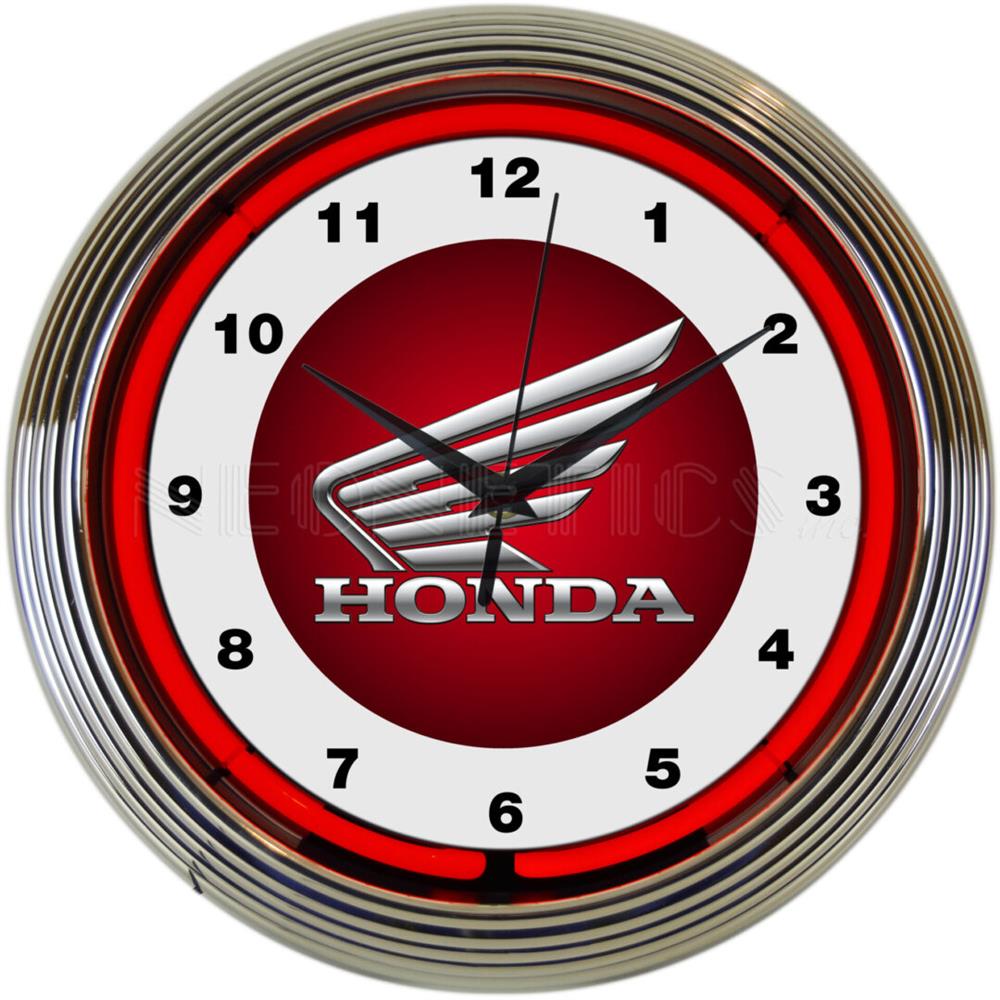 Neonetics Honda Red Neon Clock 15"