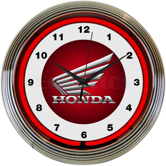 Neonetics Honda Red Neon Clock 15"