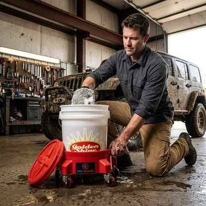 Golden Shine Wash Bucket Dolly Kit with Grit Guard Insert & Gamma Seal Lid (CCC)