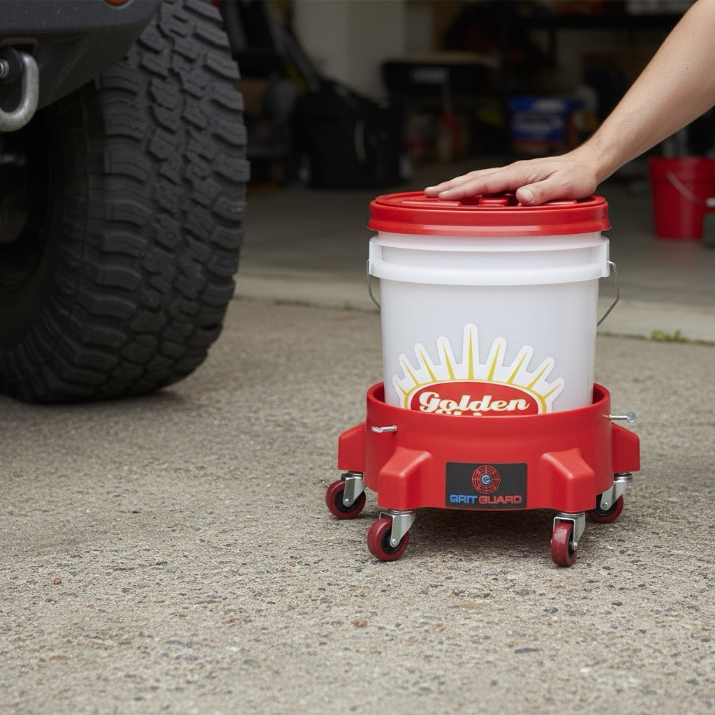 Golden Shine Wash Bucket Dolly Kit with Grit Guard Insert & Gamma Seal Lid (CCC)