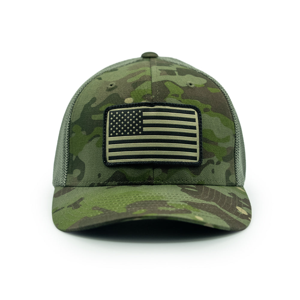 Camo Flag Flexfit Hat