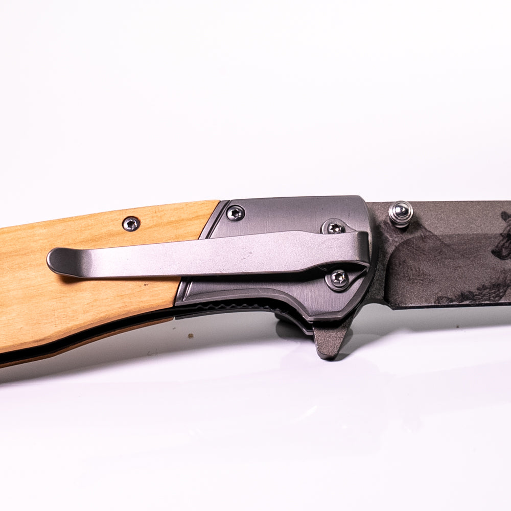 Tactical Olivewood Stainless Steel Knife