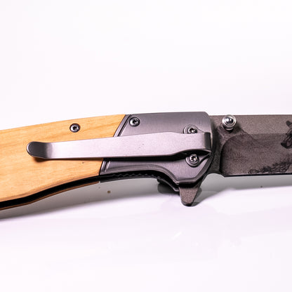 Tactical Olivewood Stainless Steel Knife