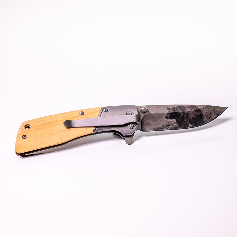 Tactical Olivewood Stainless Steel Knife