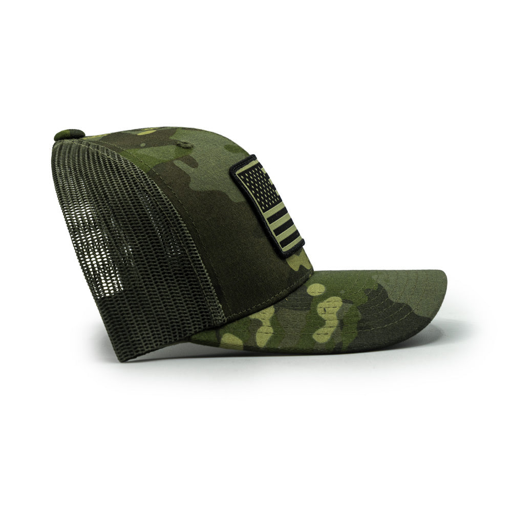 Camo Flag Snapback Hat