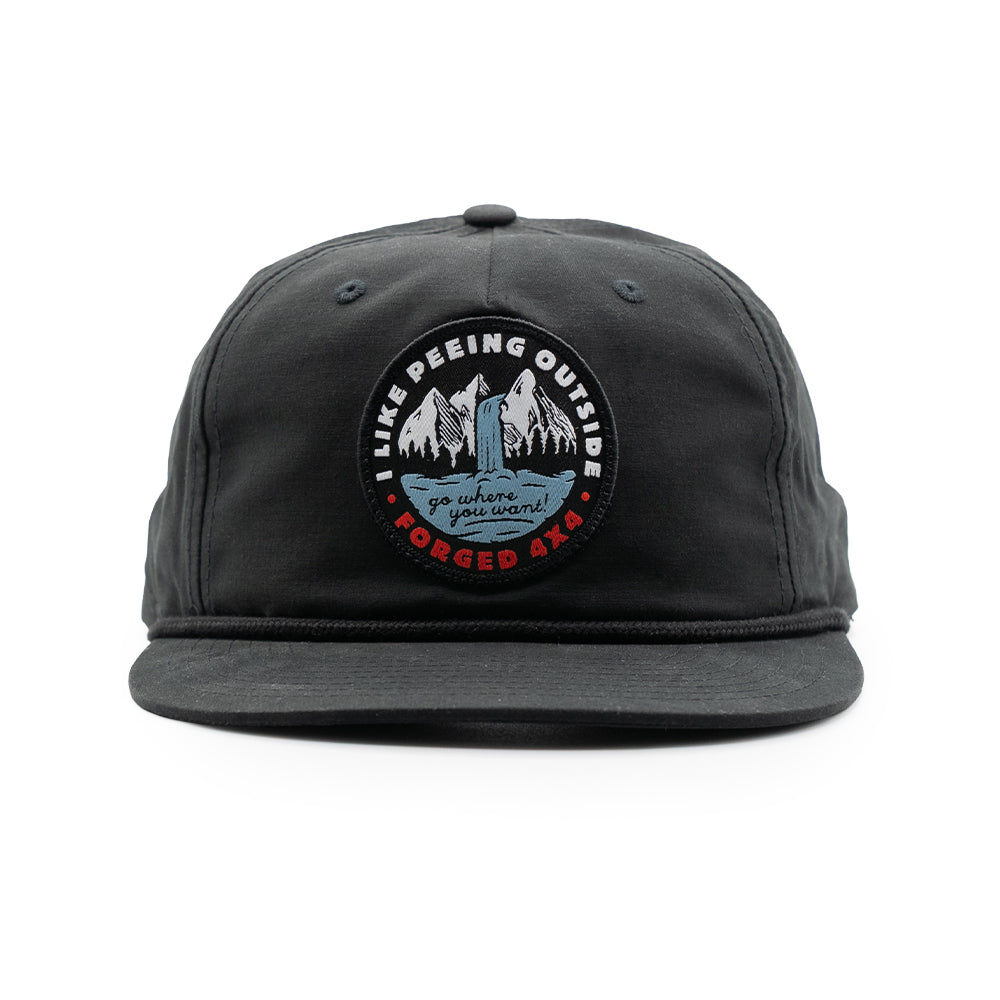 Pee Outside Nylon Structured Hat