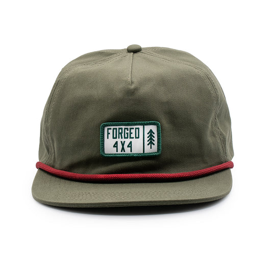 Block Tree Unstructured 5-Panel Rope Hat