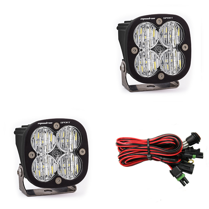 Baja Designs - x2Squadron Sport auxiliary light using 4 leds 1,800 lumens out of a 3x3 housing. - 557805
