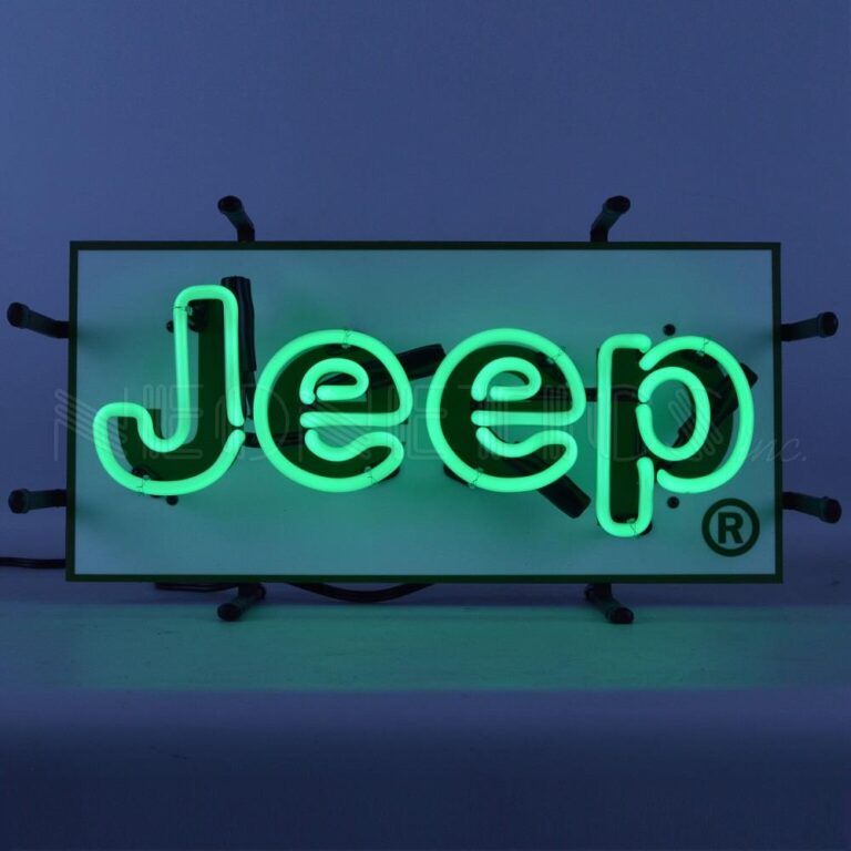 Neonetics Jeep Green Junior Neon Sign (CCC)