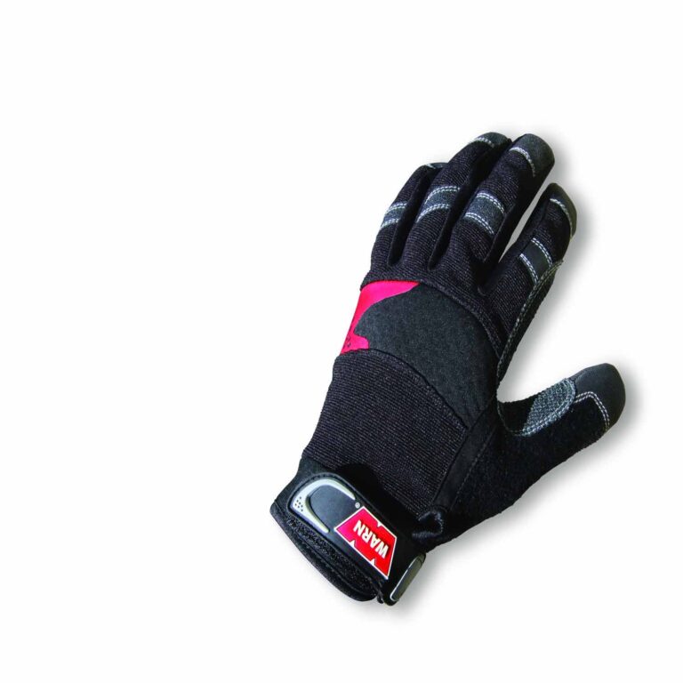Warn - Synthetic Leather with Kevlar Reinforcement Shock Absorbing Palm Black Size XL - 88895