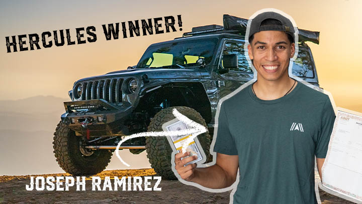 Congratulations to the Winner of Hercules – 2021 Jeep Wrangler Rubicon EcoDiesel + $10K
