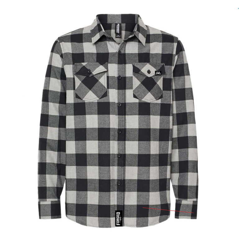 The Athena - Black and White Longsleeve Flannel