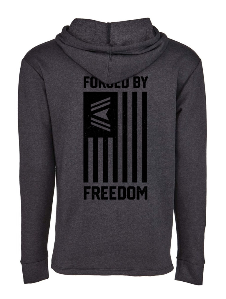 Gray Lightweight Hoodie Forged by Freedom