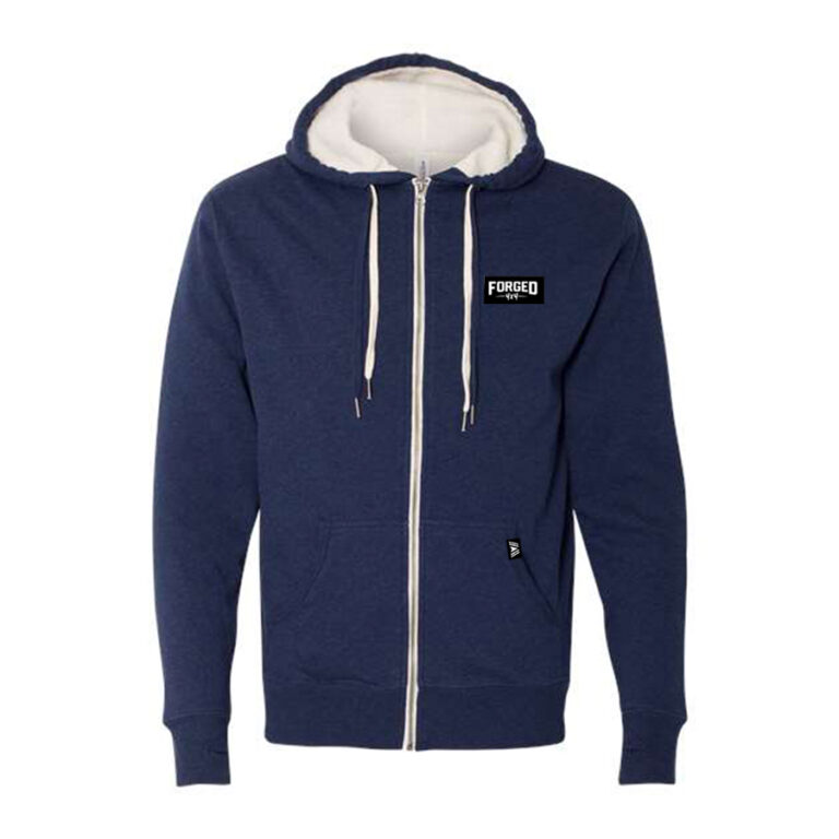 The Navy Sherpa Zipped Hoodie Icon