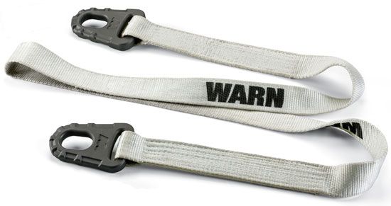 Warn - 2 Inch Width x 8 Foot Length 14400 Pound Breaking Strength White Nylon Webbing - 92095
