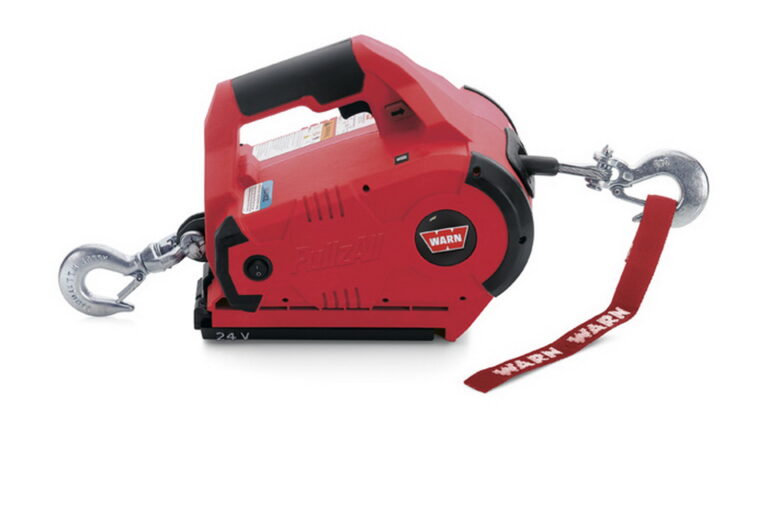 Warn - Portable Cordless 24 Volt DC 1000 LB Cap 15 Ft Wire Rope With 2 Batteries - 885005