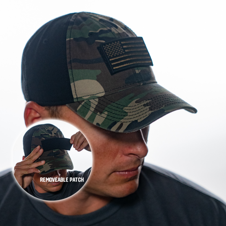 'Murica Tactical Dri-Duck Cammo Hat w/ American Flag Patch