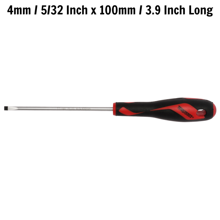 Teng Tools - Teng Tools 4mm / 5/32 Inch x 100mm / 3.9 Inch Long Flat Type Slotted Head Screwdriver - MD917N - MD917N