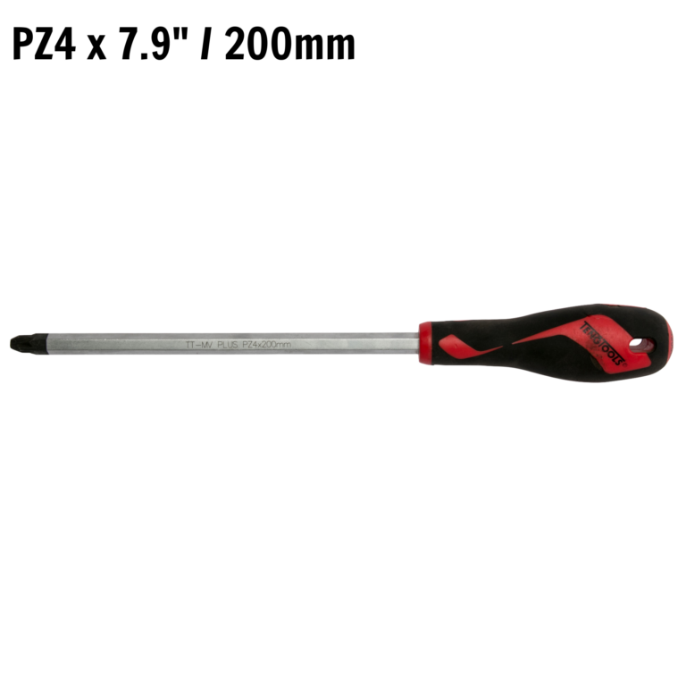 Teng Tools - Teng Tools Pozi Drive PZ4 x 7.9 inch/200mm Screwdriver with Ergonomic, Comfortable Handle - MD964N - MD964N