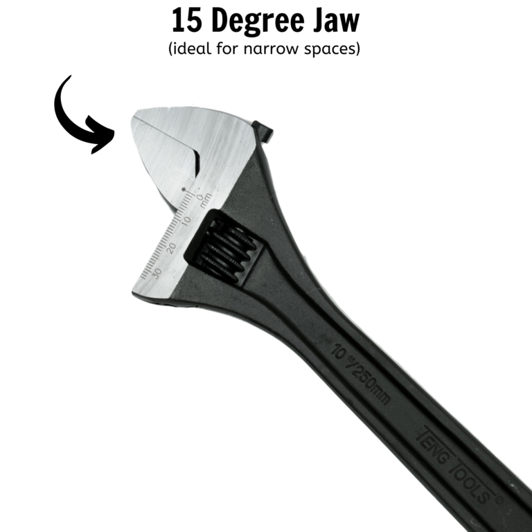 Teng Tools - Teng Tools 10 Inch Industrial Adjustable Wrench With Graduated Scale - 4004 - TEN-O-4004