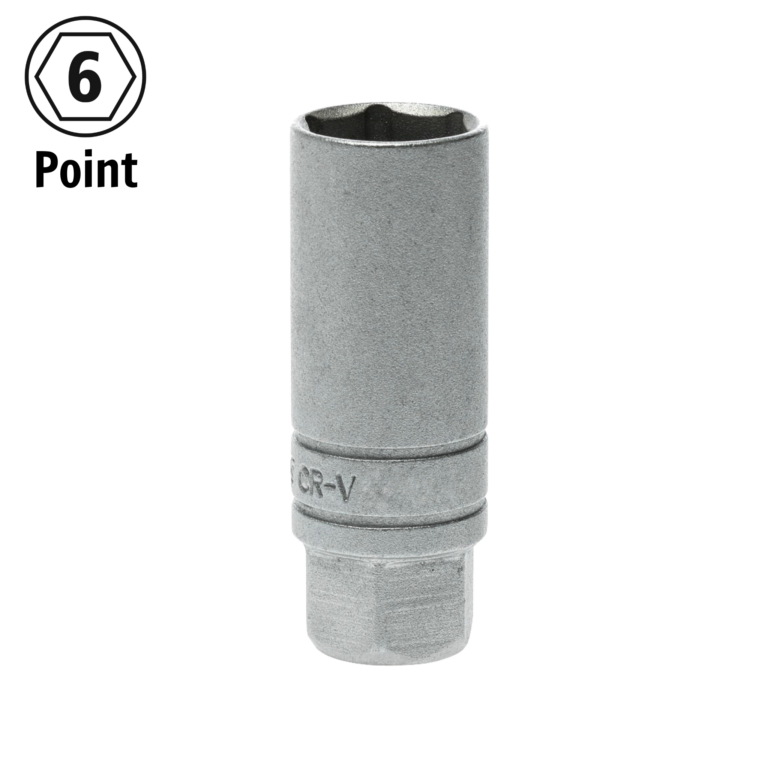 Teng Tools - Teng Tools 21mm 3/8 Inch Drive 6 Point Spark Plug Socket With Rubber Insert - M380046-C - M380046-C