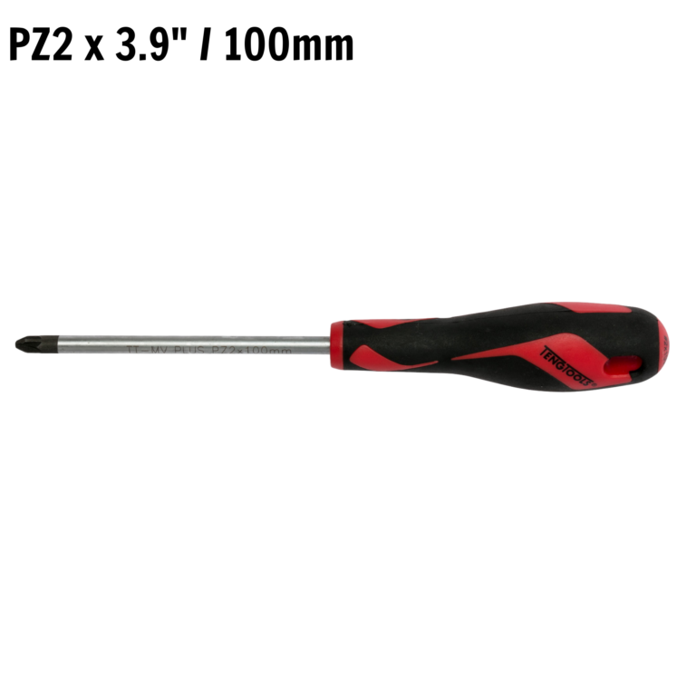 Teng Tools - Teng Tools Pozi Drive PZ2 x 3.9 inch / 100mm Screwdriver with Ergonomic, Comfortable Handle - MD962N4 - MD962N4