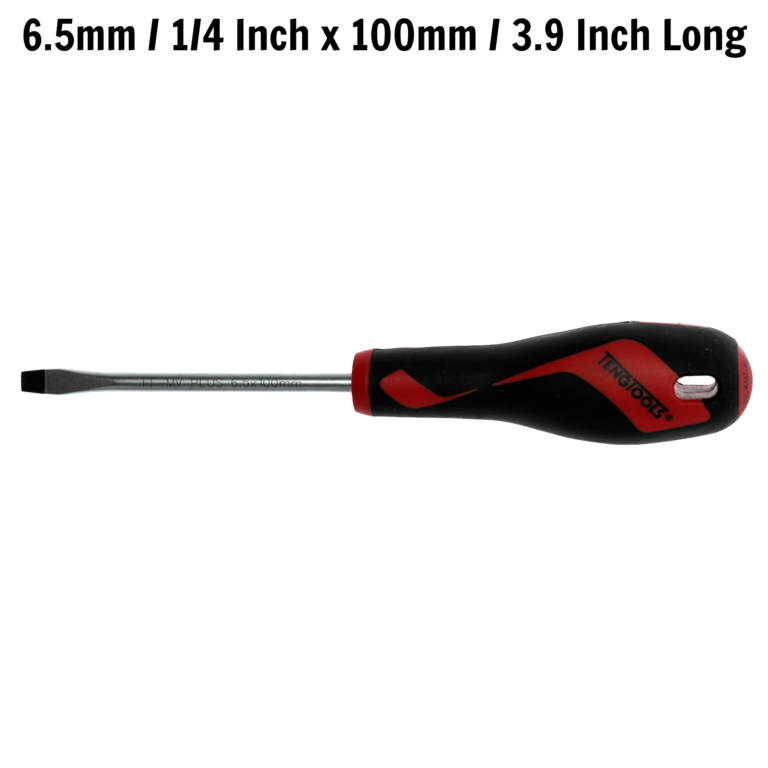 Teng Tools - Teng Tools 6.5mm / 1/4 Inch x 100mm / 3.9 Inch Long Flat Type Slotted Head Screwdriver - MD928N1 - MD928N1