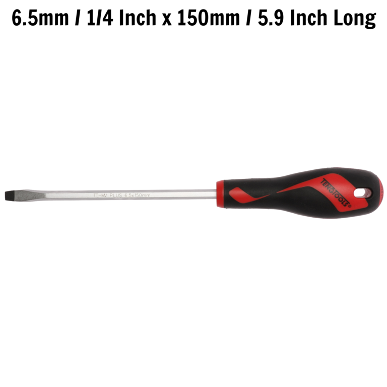 Teng Tools - Teng Tools 6.5mm / 1/4 Inch x 150mm / 5.9 Inch Long Flat Type Slotted Head Screwdriver - MD932N1 - MD932N1