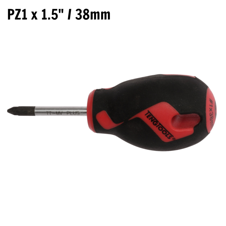 Teng Tools - Teng Tools Pozi Drive PZ1 x 1.5 inch / 38mm Screwdriver with Ergonomic, Comfortable Handle - MD961N2 - MD961N2