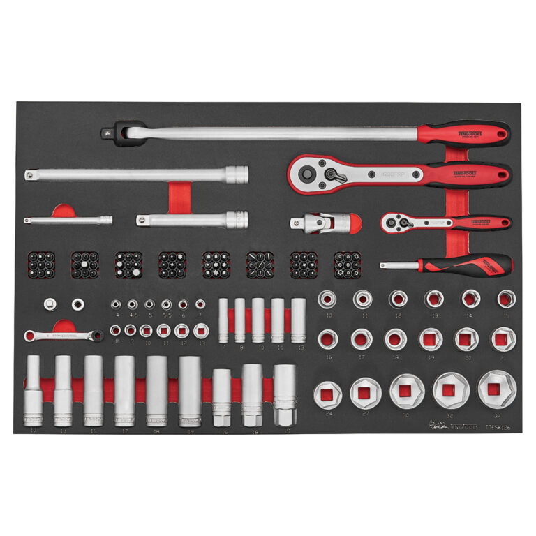 Teng Tools - Teng Tools 179 Piece Complete Mixed EVA Foam 7 Drawer Roller Cabinet Hand Tool Kit - TCMME179 - TCMME179-KIT1