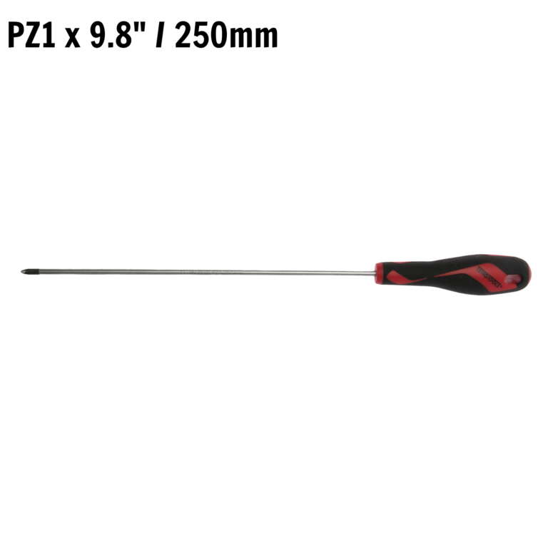 Teng Tools - Teng Tools Pozi Drive PZ1 x 9.8 inch / 250mm Screwdriver with Ergonomic, Comfortable Handle - MD961N1 - MD961N1