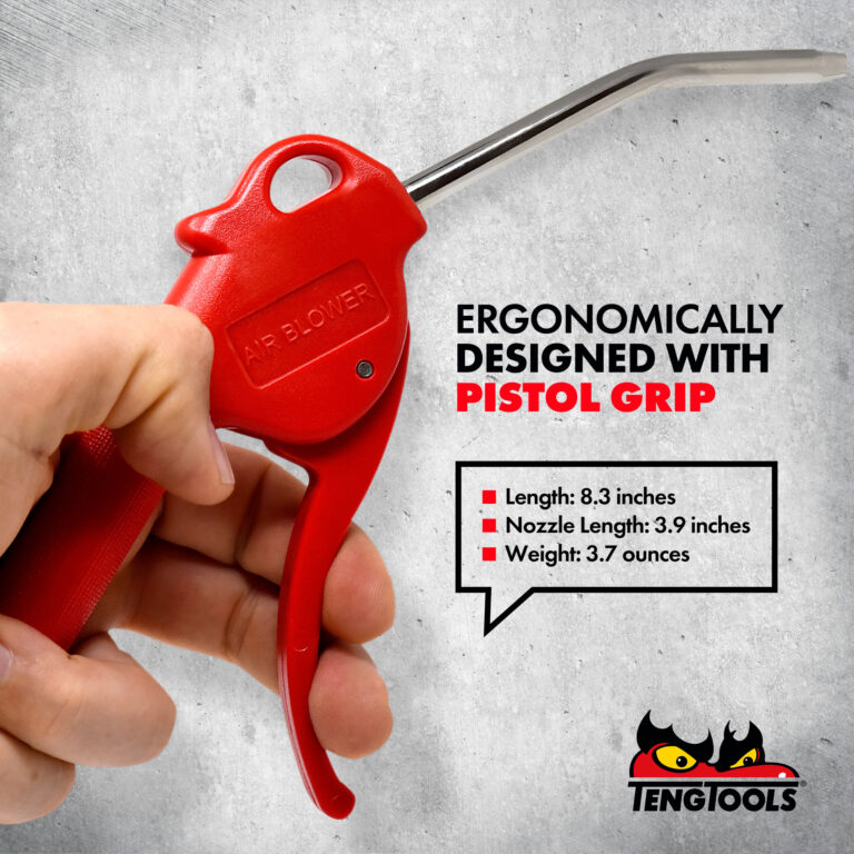Teng Tools - Teng Tools Pistol Grip Style Air Blow Gun with 4 Inch Long Nozzle & 1/4 Inch Air Inlet - ARB01 - ARB01