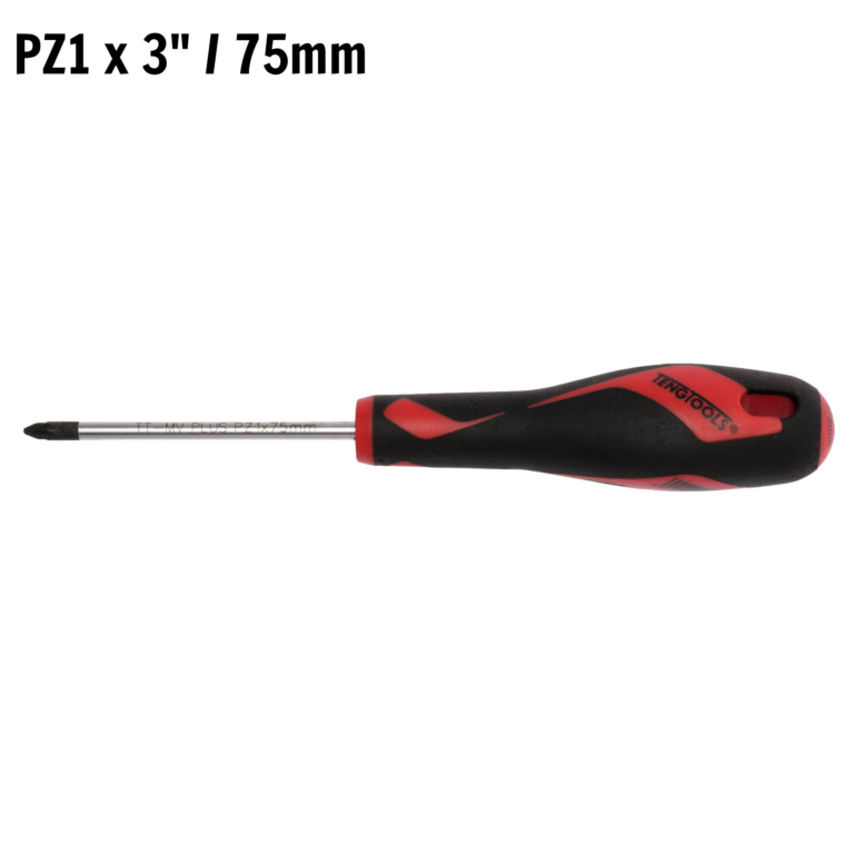 Teng Tools - Teng Tools Pozi Drive PZ1 x 3 inch / 75mm Screwdriver with Ergonomic, Comfortable Handle - MD961N - MD961N