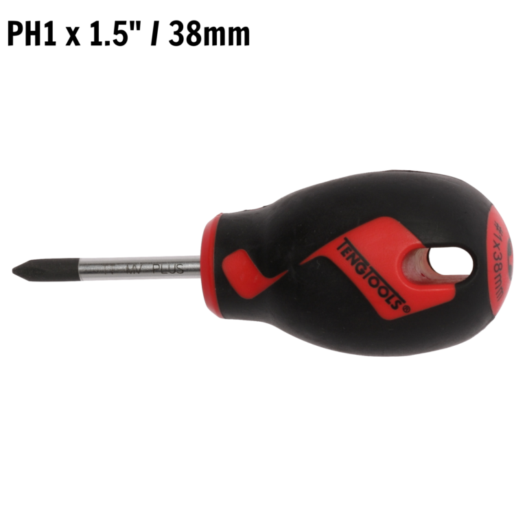 Teng Tools - Teng Tools PH1 x 1.5 Inch/38mm Head Phillips Screwdriver with Ergonomic, Comfortable Handle - MD947N - MD947N