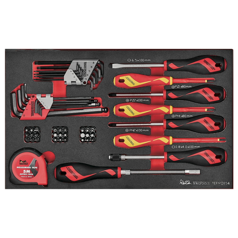 Teng Tools - Teng Tools 111 Piece Mixed Drive Socket, Wrench, Screwdriver & Keys Foam Kit - TC-6T-17 - TC-6T-17