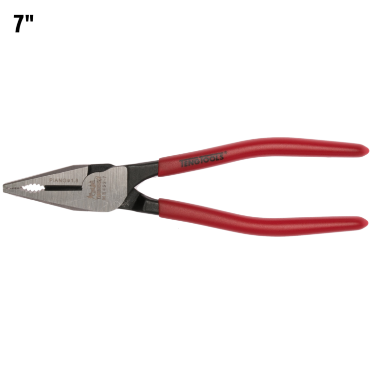 Teng Tools - Teng Tools 7 Inch High Leverage Vinyl Dipped Handle Lineman's Pliers - MB452-7 - MB452-7