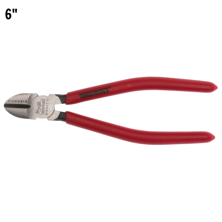 Teng Tools - Teng Tools 6 Inch Precision High Carbon Steel Side Cutting Pliers With Vinyl Handles - MB441-6 - MB441-6