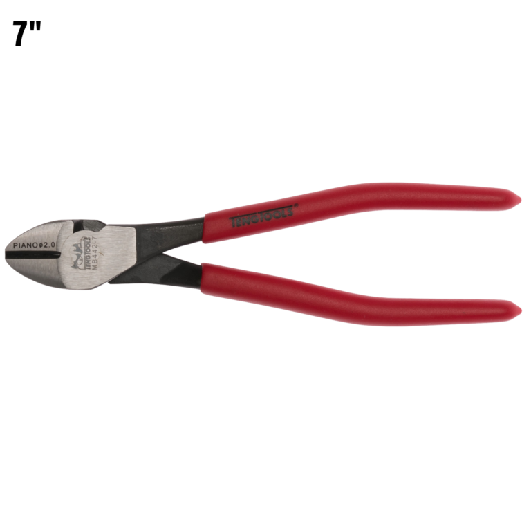 Teng Tools - Teng Tools 7 Inch Heavy Duty Precision Side Cutting Pliers With Vinyl Handles - MB442-7 - MB442-7