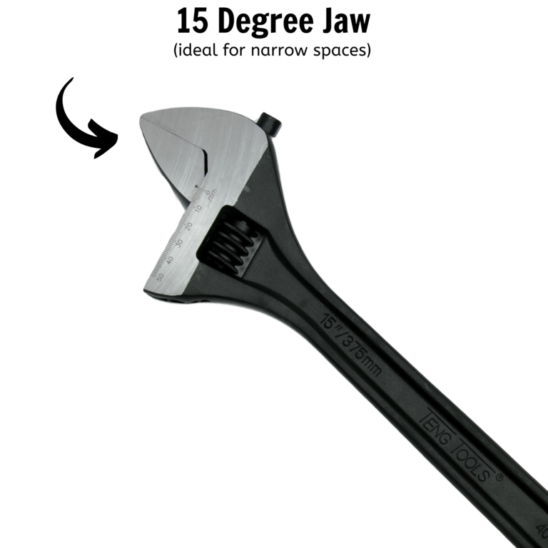Teng Tools - Teng Tools 15 Inch Industrial Adjustable Wrench With Graduated Scale - 4006 - TEN-O-4006