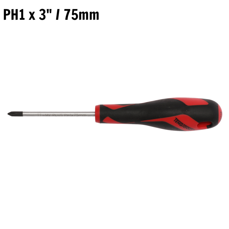 Teng Tools - Teng Tools PH1 x 3 Inch/75mm Head Phillips Screwdriver with Ergonomic, Comfortable Handle - MD947N1 - MD947N1